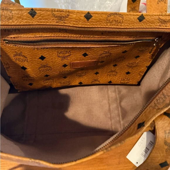 MCM Tan Monogram Shoulder Bag - Picture 13 of 13